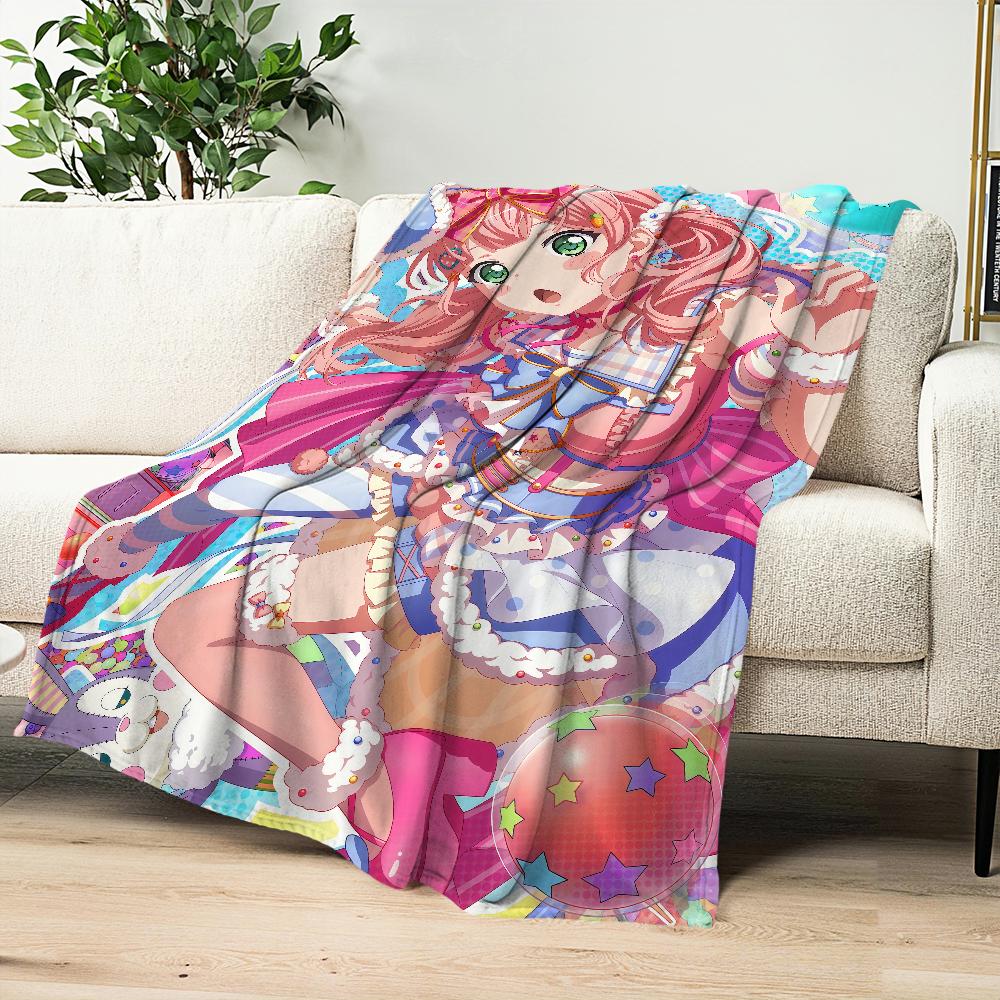 b-BanG Dream Girls Band Party Uehara himari Flannel warm soft plush blanket sofa living room hogar bedroom travel gift home