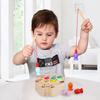 Magnetic Wooden Cat Fishing & Frog Game Toy for Kids