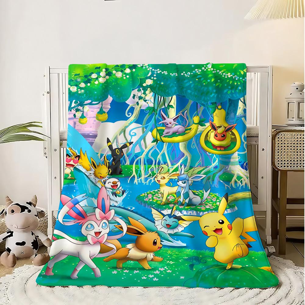 Shaggy Throw Blanket for Sofa Kawaii Pokepokes Fluffy Soft Blankets Bedroom Decoration Home Bedspread on the Bed Warm Winter Nap