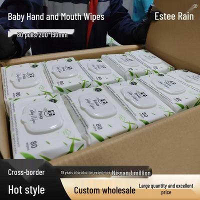 Paquete Grande de 80 Toallitas Húmedas para Bebé - Limpieza de Manos y Boca con Agua Pura