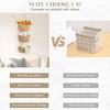 3-Layer Wall Hanging Storage Basket Multipurpose No-Punch Door Storage Pouch Handwoven Hanging Storage Pouches