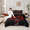 Bedding Set Duvet Cover and Pillowcases Michael Jordan Bulls 23 Red Back View Basketball Bedroom Bedding
