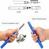 Collapsible Fishing Reel Combo Pen Shape Fishing Rod Set Portable Fishing Pole Kit  For New Anglers