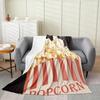 Popcorn Pattern Series Printed Blanket for Sofa Bed Travel Camping Living Room Office Conditioning Blanket for All Seasons Gifts