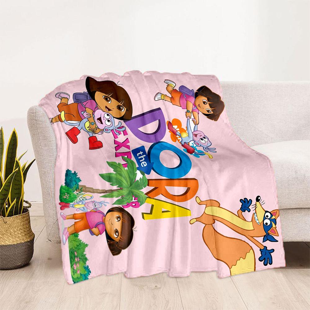 Dora Explorer Blanket Soft Warm Cozy Great for Livingroom Bedding Couch Four Seasons Universal Modern Unique Gift for Family and Friends Camping