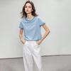 Demana Ombre Buchstabendruck Damen T-Shirt