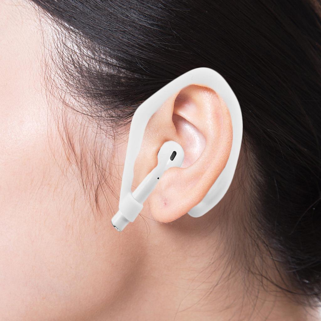 1Pair Silicone Ear Hooks Anti Slip Replacement Earbud Accessories for Running Jogging Cycling Gym Sport Earphones
