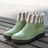 Fashion Rain shoes women's Korean version anti slip rain boots short tube fashionable external style new rubber shoe cover