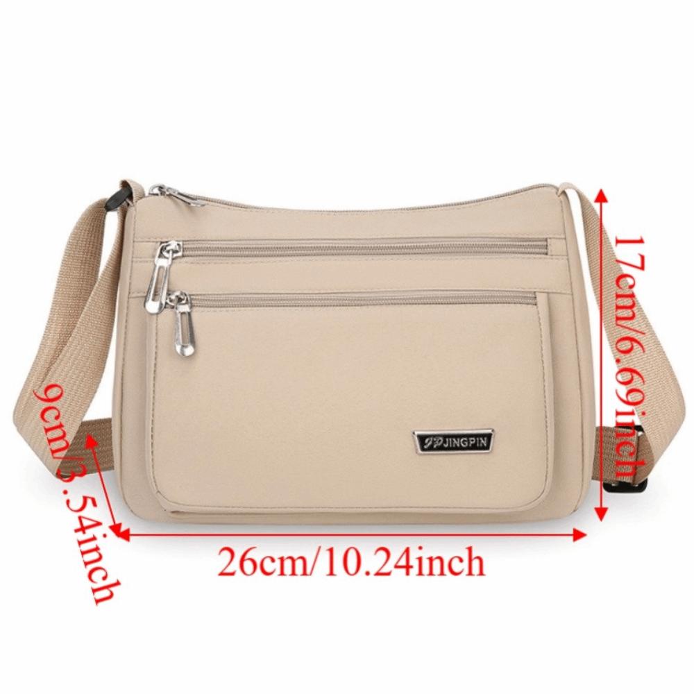 Sac bandoulière multicouche à plusieurs compartiments Sac léger en nylon pour femmes d'âge moyen Trajet