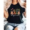 Hairstylist Hairapist Hairdresser Hair Stylist Wildflower T-Shirt Graphic Tee for Women, Round Neck Short Sleeve Casual Tops