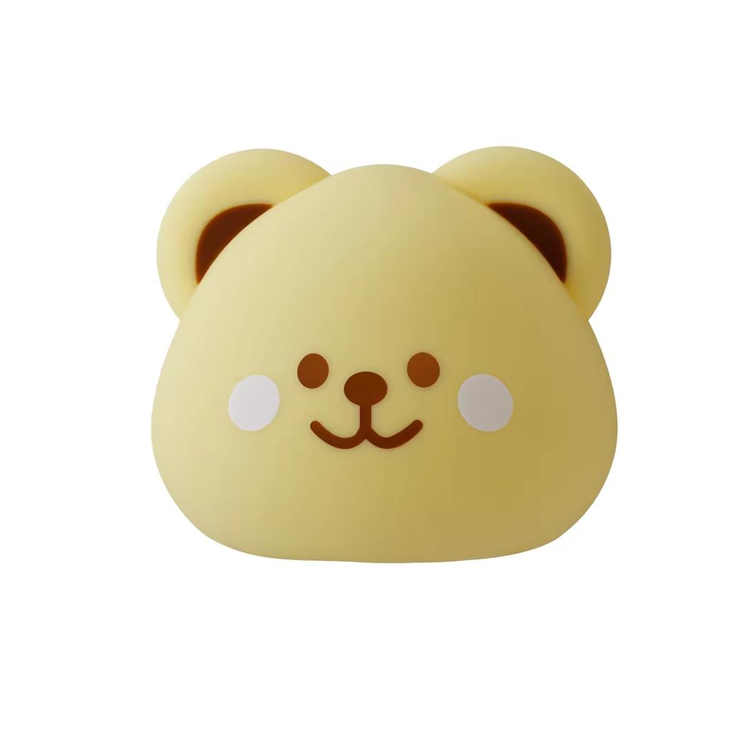 Cartoon Silicone Night Light for Kids Bedroom USB Rechargeable Soft Touch Animal Lamp Nursery Gift
