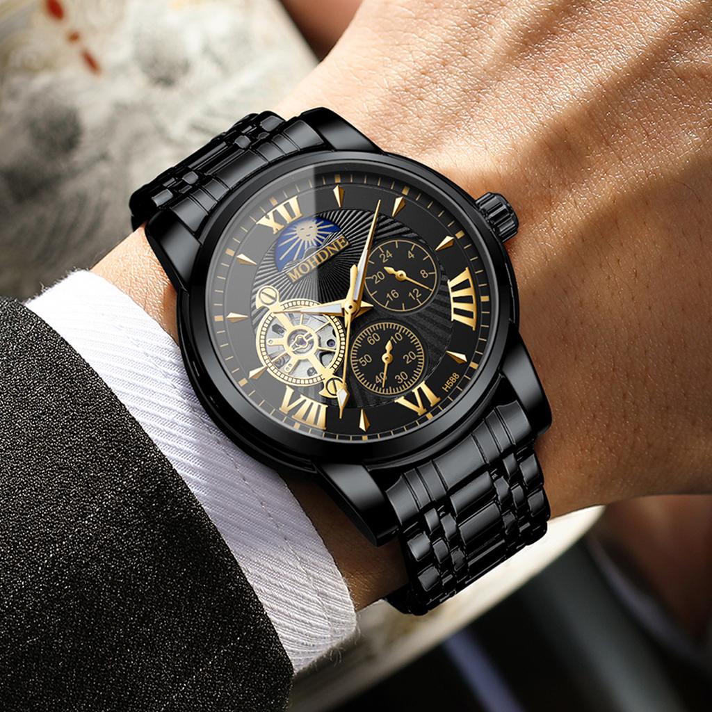 BINBOND Skeleton Reloj Mechanical Wristwatches For Men Luxury Luminous Waterproof Precise Automatic Tourbillon Men's Watch