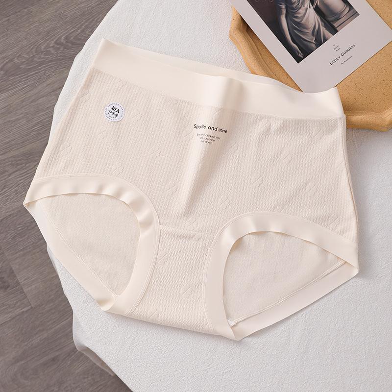 Big Size Female Spring and Summer Pure Cotton 10A Antibacterial Extension Crotch Belly Lift Hip High Waist Briefs
