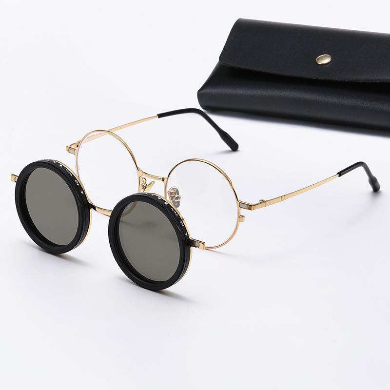 

Customizable prescription lenses 2025 hot ND9 adjustable dimming sunglasses with anti blue light glasses prescription Sunglasses Non золотой