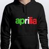 Aprillia Italian Flag Style Printed Hoodie All Sizes S M L XL XXL Black,White