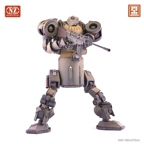 Cavico Kamp Riesen Mars Humanoid Heavy Machine Series, Type IV Humanoid Heavy Machine, Late Production Type/Dark Yellow, 1/35 Scale, Approximately 13.