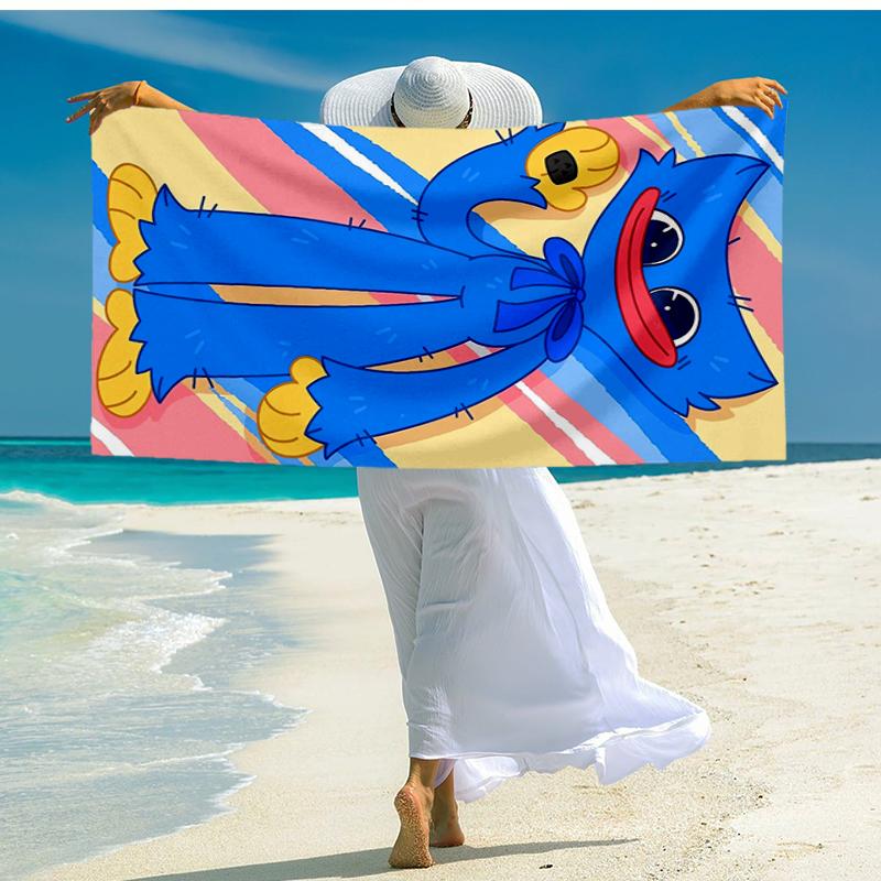 Ultra-Soft Beach Towel with Poppy Playtime Theme,Ideal for Pool - Camping, Diving - Perfect Travel Essential, Vibrant Beach Towel.
