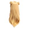 Synthetic Cosplay Wig Mi-ku Inspired Creative Light Wavy Twin Ponytails Fiber Hair for Costume Party Anime Styling