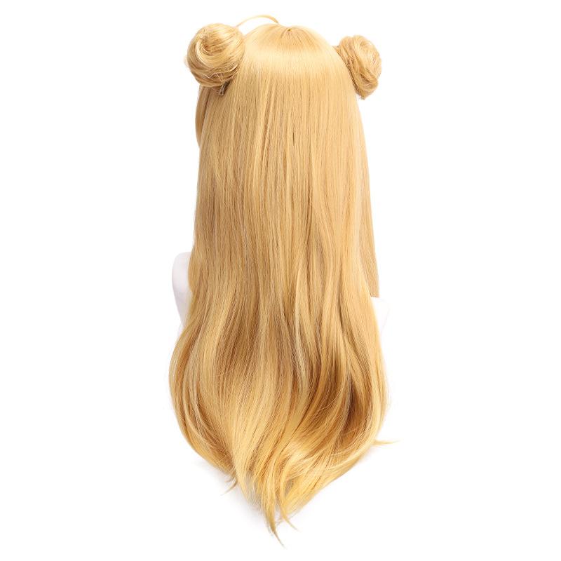Synthetic Cosplay Wig Mi-ku Inspired Creative Light Wavy Twin Ponytails Fiber Hair for Costume Party Anime Styling