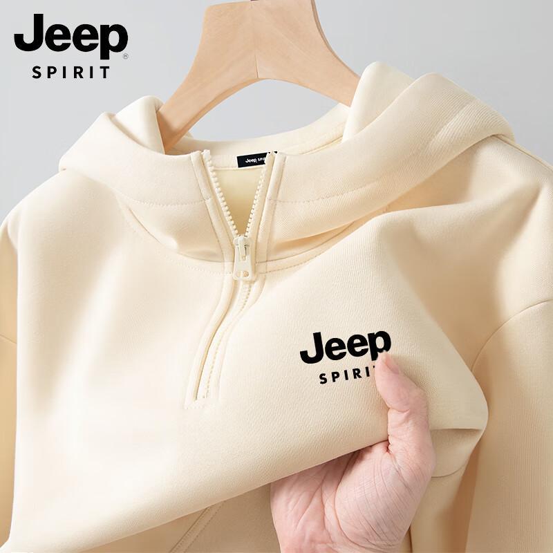 

JEEP SPIRIT Men s Winter Fleece-Lined Half-Zip Hoodie 2XL