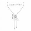 Vintage Zinc Alloy Cowboy Hat Necklace Adjustable Fringed Lariat Sweater Chain Gold Pull-out Tassel Drawstring Necklace Daily