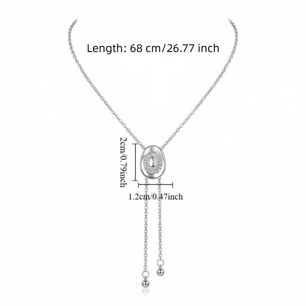 Vintage Zinc Alloy Cowboy Hat Necklace Adjustable Fringed Lariat Sweater Chain Gold Pull-out Tassel Drawstring Necklace Daily