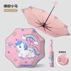 Automatic Children's Umbrella Three-fold Umbrella Cartoon Picture Case Is Light, Primary School Students Eye Rain Dual-purpose Boys and Girls