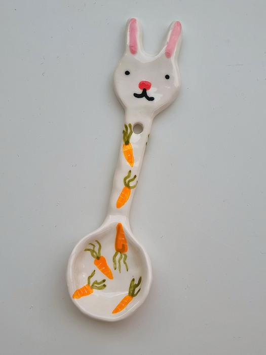 Керамическая кроличья ложка с морковкой Deulkkot Rabbit and Carrot Spoon
