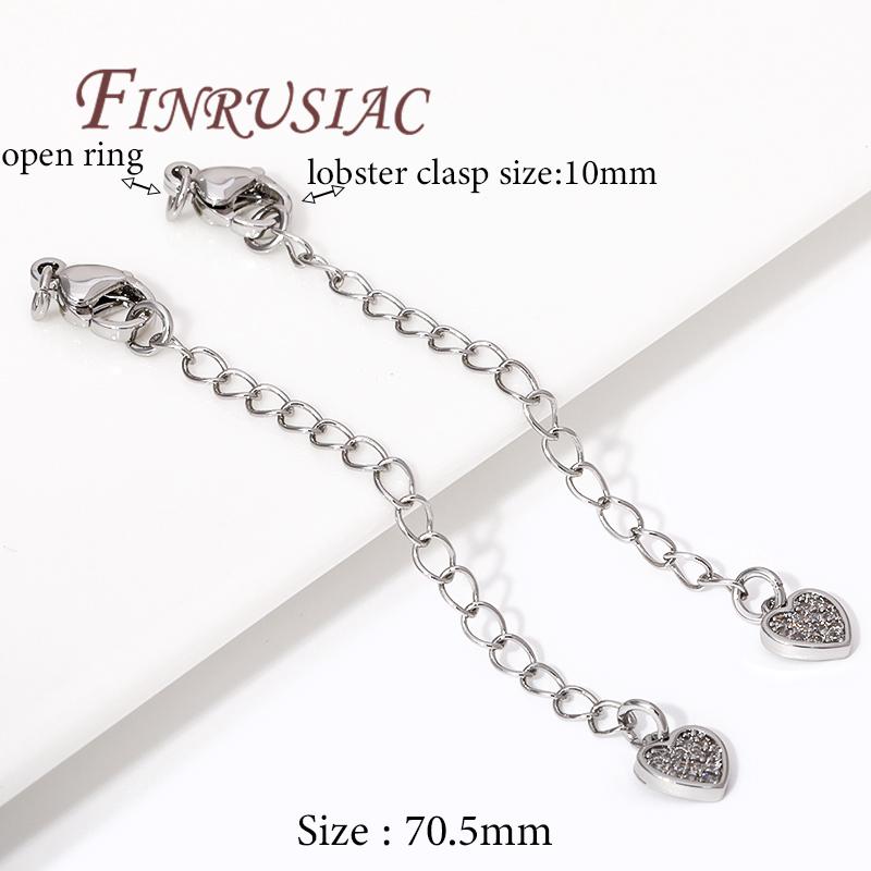 18K Gold Plated Connectors For Jewelry,Extension Extender Tail Chains with Lobster Clasps For Jewelry,DIY Bracelets Accessories