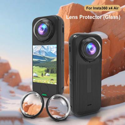 2 buc. Protecții lentilă pentru camera Insta360 X4 Air, Capac de protecție pentru lentilă, Capac de lentilă din sticlă securizată, Accesorii pentru camera Insta360 X4 Air