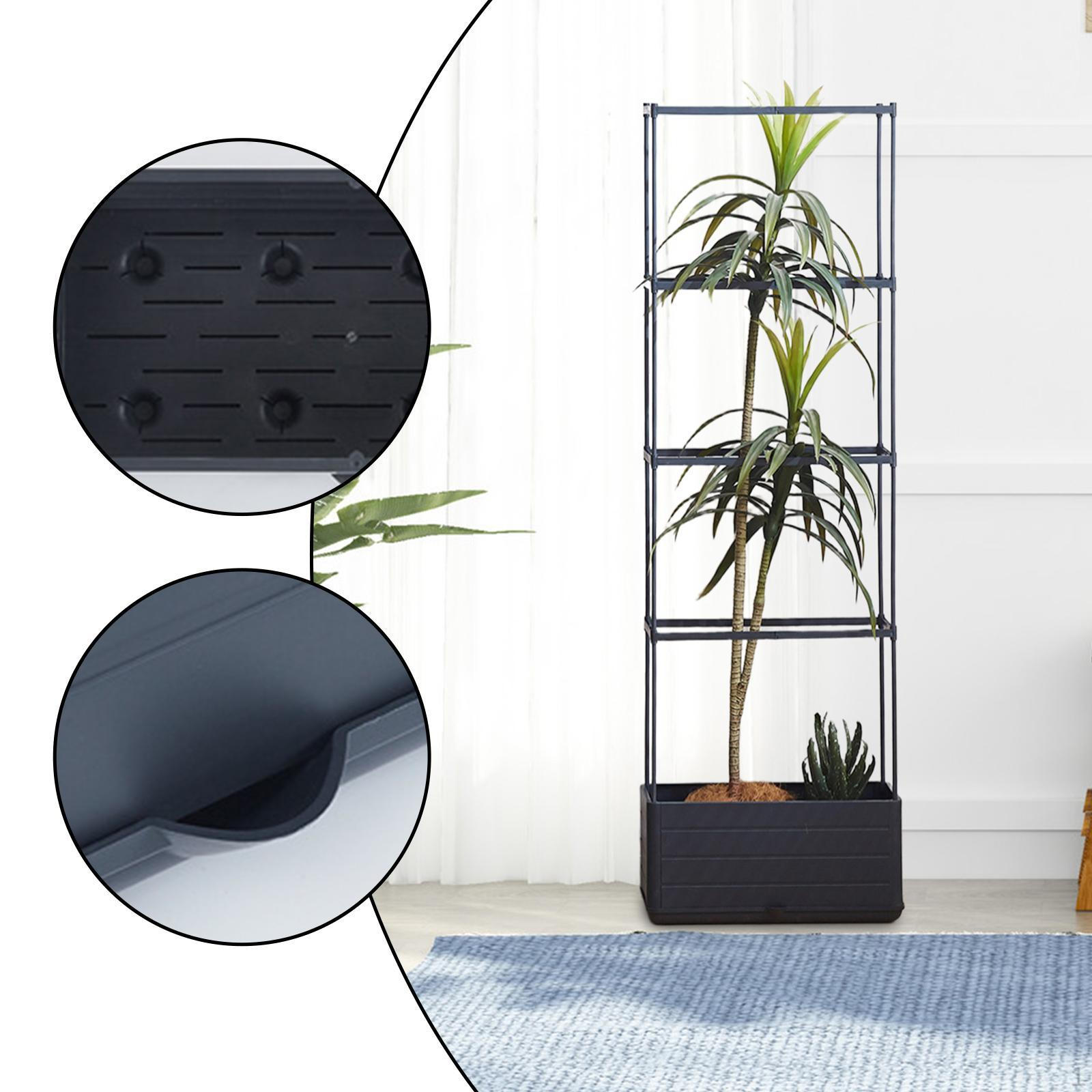 

Ящик для рассады с решетчатым горшком для растений, прямоугольная самополивающаяся приподнятая грядка для томатов 4 Tiers