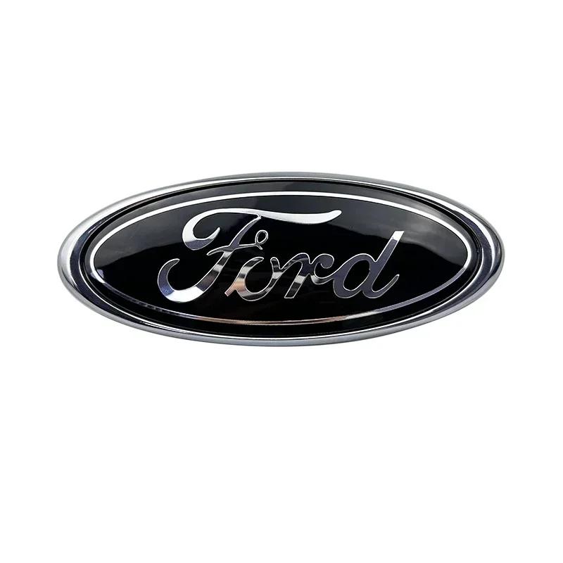 Automobilio lipdukas 2026 Ford Naujas 2025 Karštas 14.6x5.7cm Emblema Automobilio Priekinės Dangos Grotelių Ženklelis Ford Kuga Focus Ranger Mustang Mondeo Fies