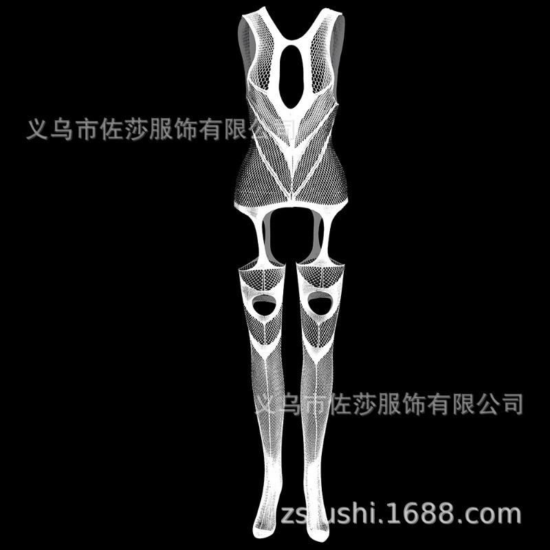 Sex Underwear Uniform Jacquard Onesie Lace-up Crotch Tights Stockings New