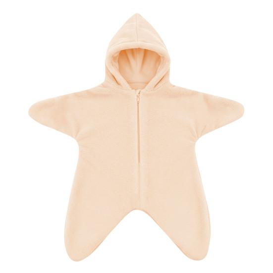 Coperta antivento per passeggino, sacco a pelo a forma di stella marina per neonato, copertina morbida in maglia per tutto il corpo con cappuccio comfort per neonato, anti-calcio, caldo, per dormire