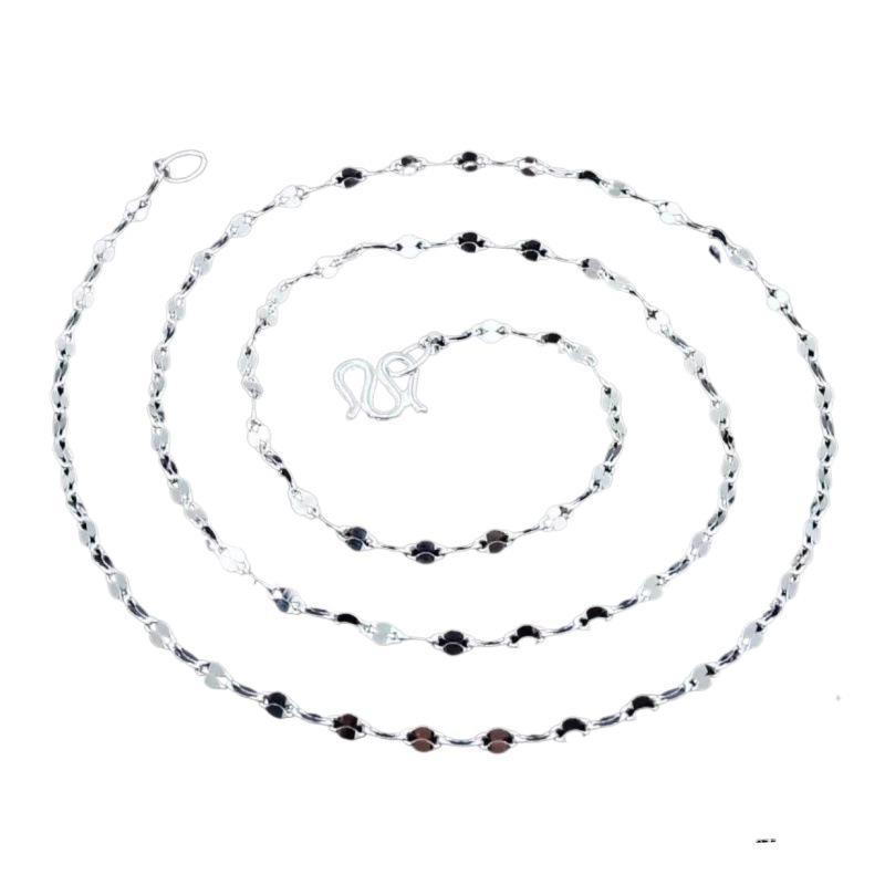 Pure Silver 999 Lip Chain Pendant Necklace - Versatile Hot-Selling Silver Accessory