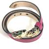 Bvlgari Double Bangle Serpenti Forever Logo Bracelet Leather Pink Based/Gold