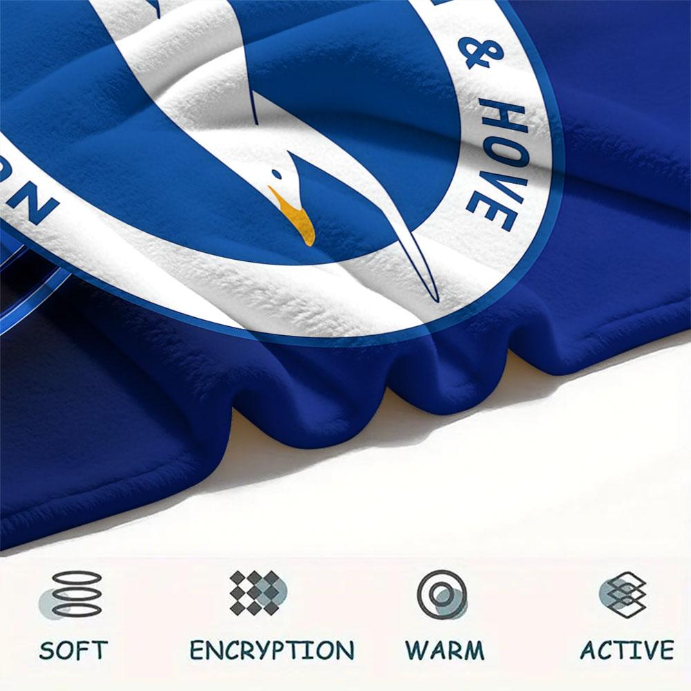 1pz Coperta in Flanella con Fantasia Brighton & Hove Albion Adatta a Tutte le Stagioni per Arredamento Casa Calore e Comfort Regali Regalo Festivo