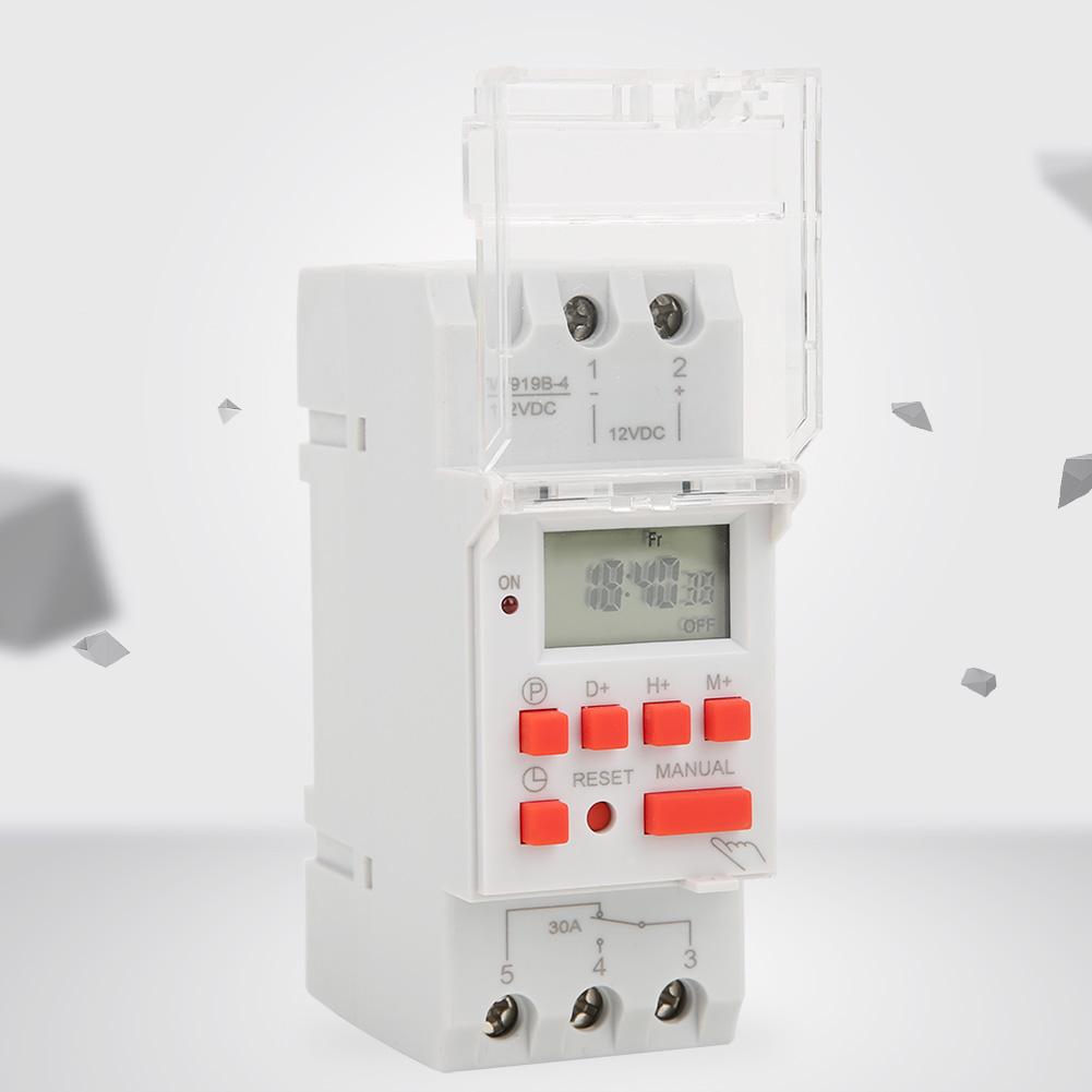 

12V DC 30A Weekly Timer Switch LCD On Off Control with Countdown Function