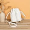 Chic Minimalist Solid Color Large Capacity Crossbody Drawstring Bucket Bag for Women, Available In Sky Blue/White/Black