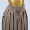 Sweet Pure Style Spring Elastic Drawstring Pleated Knitting Skirt Preppy Style Stylish Slim Looking A- Line Skirt
