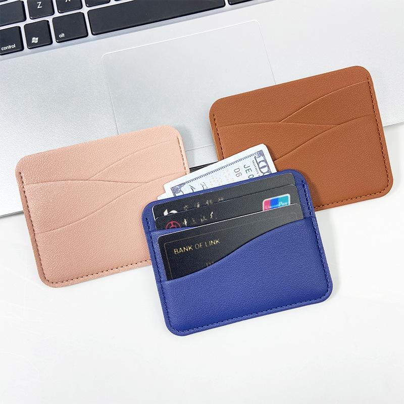 PU Leather ID Card Case Slim Multi-Slot Holder for Bank/Credit Cards