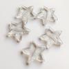 Bright Silver Glitter Pentagram Acrylic Beads for Jewelry Making