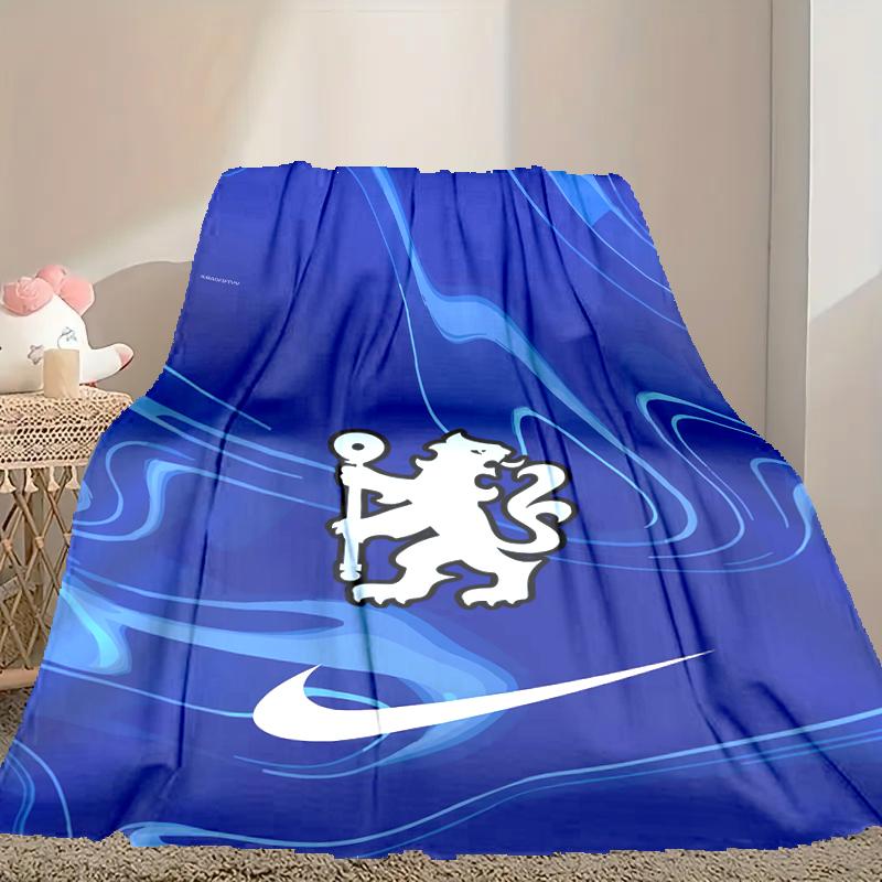 1pc Comfortable Home Print Throw Blanket, Chelsea FC Blanket For Bed and Sofa Use, Special Present For Family