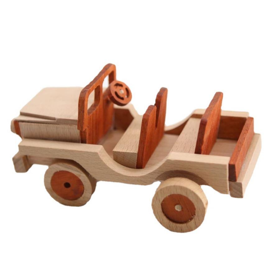 Classic Car Solid Wood DIY Toy Kit: Woodworking Course Experience Materials