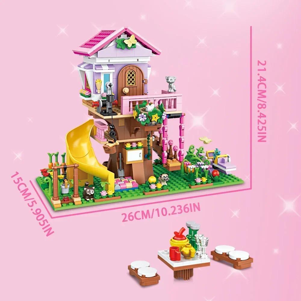 685pcs Building Blocks Friendship Tree House Villa Castle Classic Friend Girl's Model Figures Toy for Kids Birthday Gift