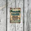 Metal Poster Tiki Bar Vintage Sign, 8x12 Inch Wall Art Decor