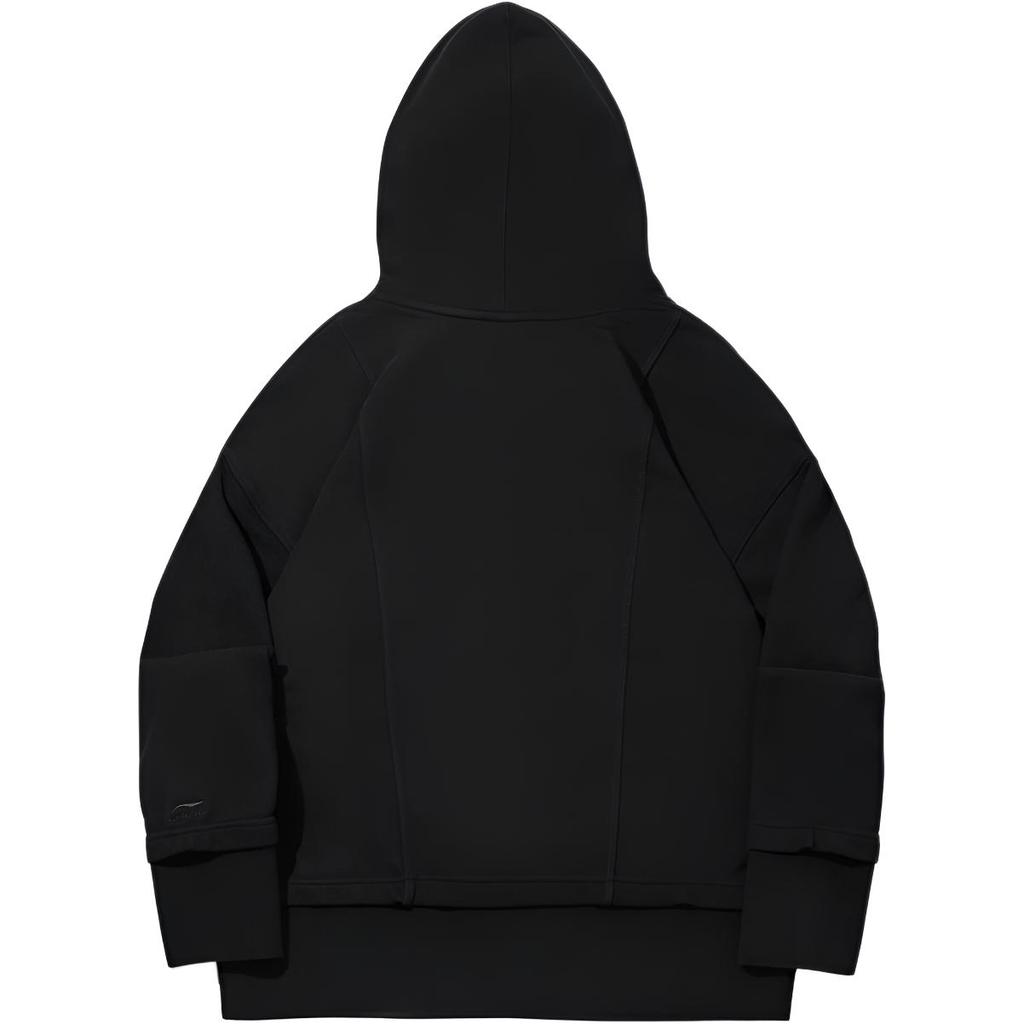 Li Ning Trendy Sports Series Hooded Pullover Loose Letter Sweatshirt Women Sweatshirt AWDVE46-2