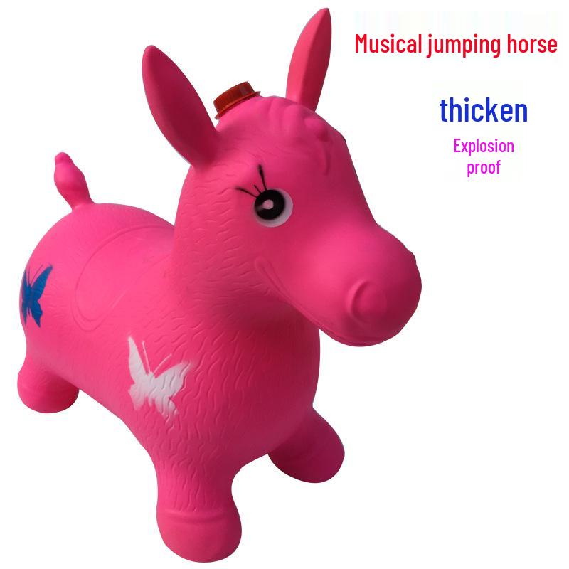 Extra velký tlustý nafukovací hudební skákací kůň pro děti - Provedení proti výbuchu
