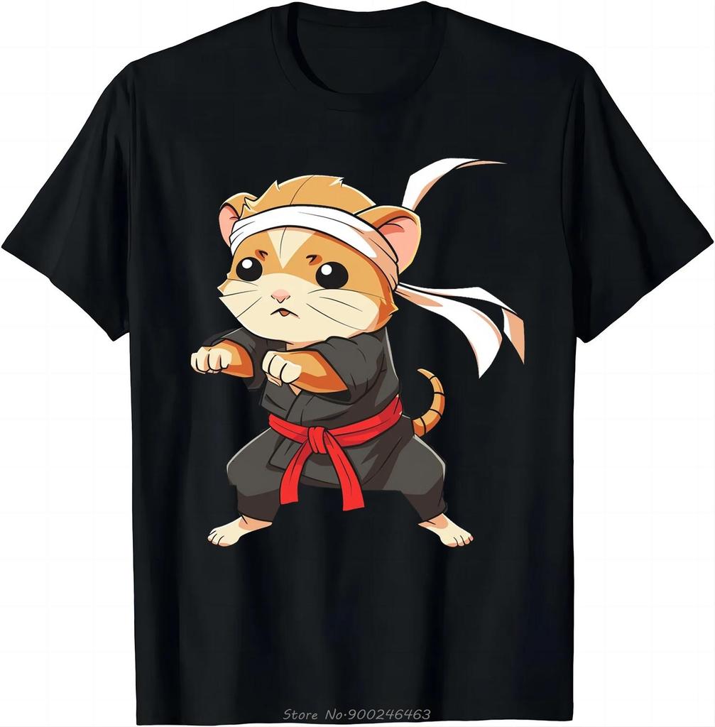 Karateer Mouse Tshirt Master Of Kung Graphic Cotton Tshirt Unisex Clothing Summer Casual Tops Tees Oversized Fitness T Shirt