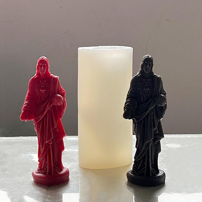 Jesus Modeling Silicone Candle Mold Diy Scented Plaster Resin Craft Making Mould Handmade Soap Chocolate Molds Gifts Home Decor